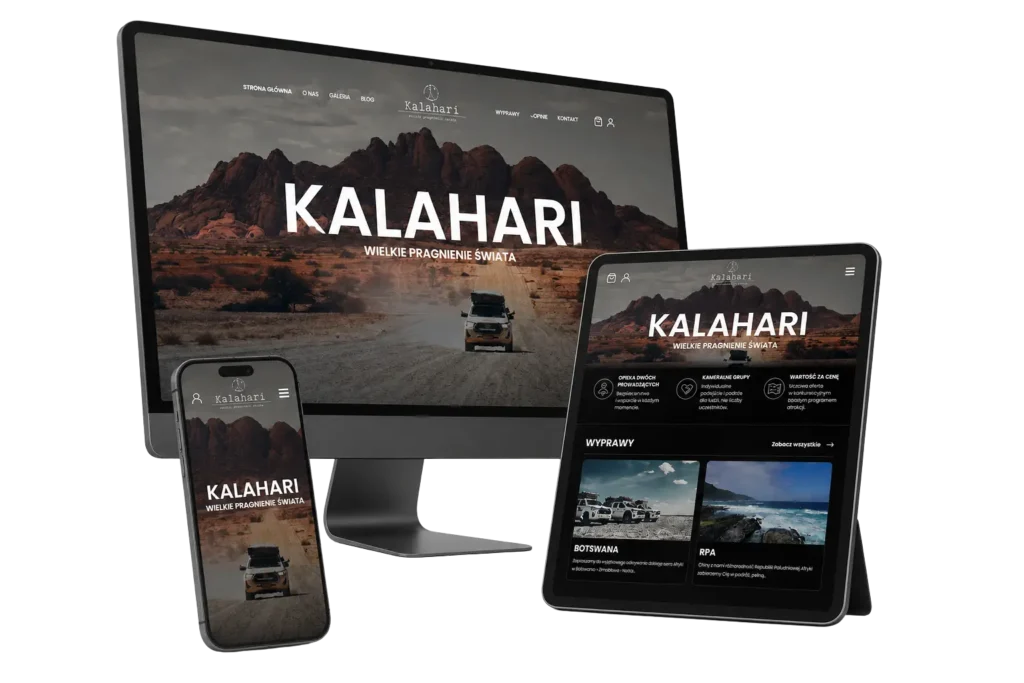 Kalahari Wyprawy grafika dla trzech urządzeń