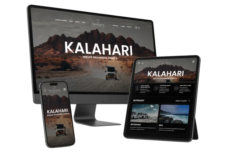 Kalahari Wyprawy grafika dla trzech urządzeń
